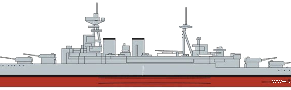 Корабль HMS Hood {Battlecruiser] (1940) - чертежи, габариты, рисунки